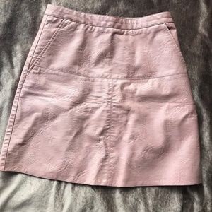 Dotti pink faux leather mini skirt with pockets